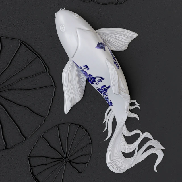 FISH Koi   Wall Sculptures — Скачать