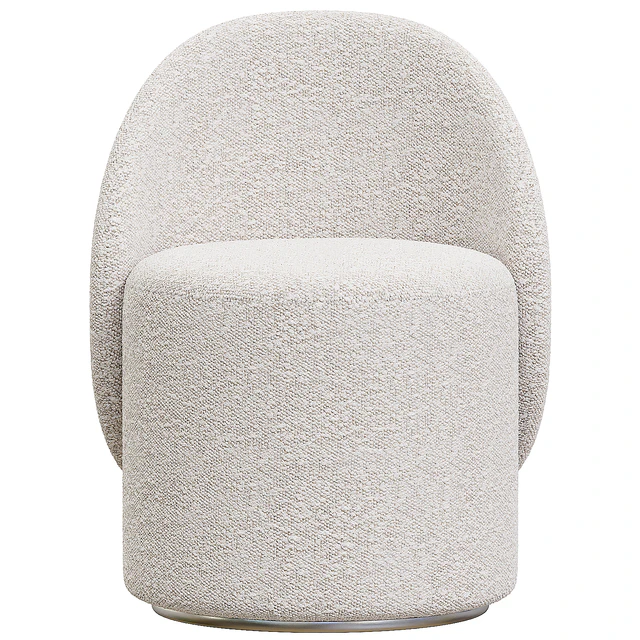 Nordic Boucle Round Vanity Stool — Скачать