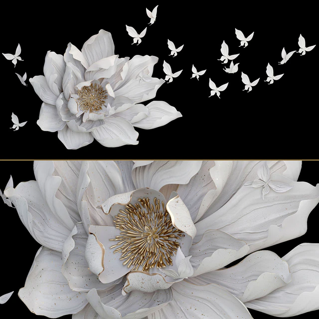 HP Decor Wall Decor Flower and Butterfly — Descargar