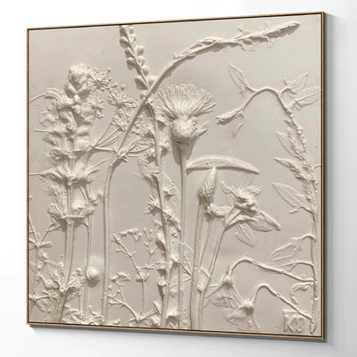 Plaster two square photo frames D-176 — Ver 6