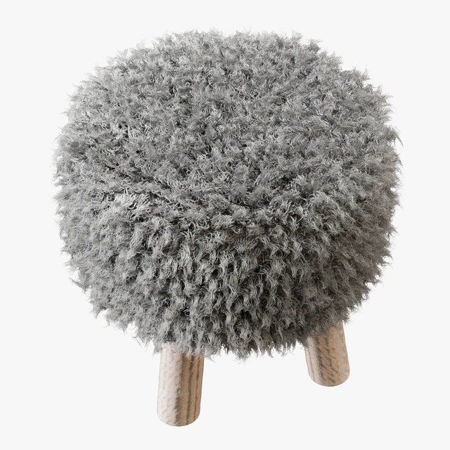 Luxury Gotland sheepskin stool — Скачать