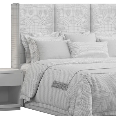Striped Headboard Bed — Ver 3