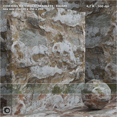 Material (seamless) - stone, plaster set 87 — Ver 1