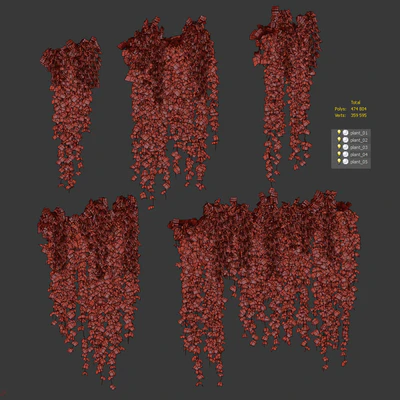 Hanging plants with white orchid flowers — Ver 5