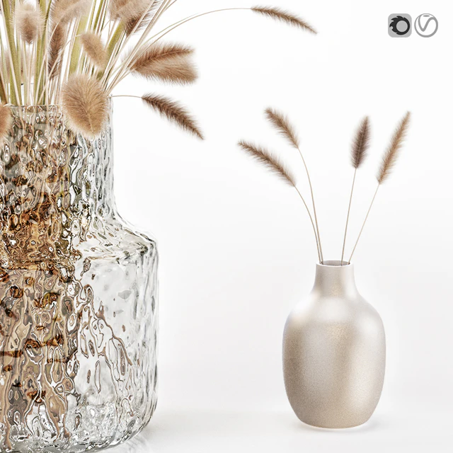 Dry flowers in glass vase 2 — Скачать