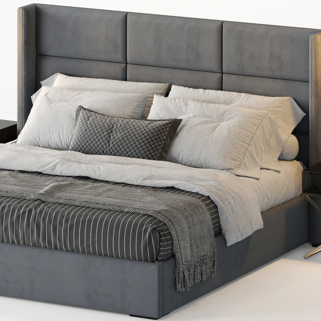 RH Modena Rectangular Channel Shelter Fabric Platform Bed — Descargar