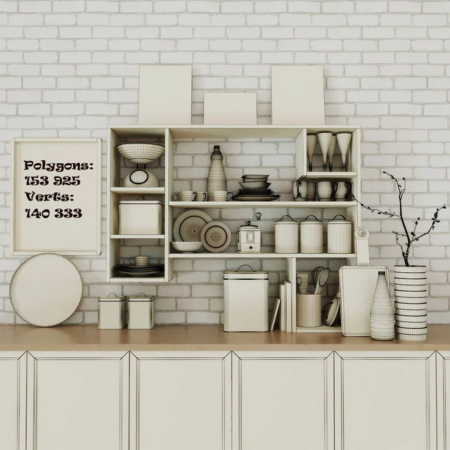 Kitchen set decor — Скачать