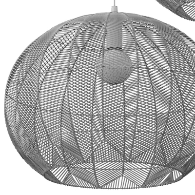 NATURAL ROUND RATTAN PENDANT — Ver 5
