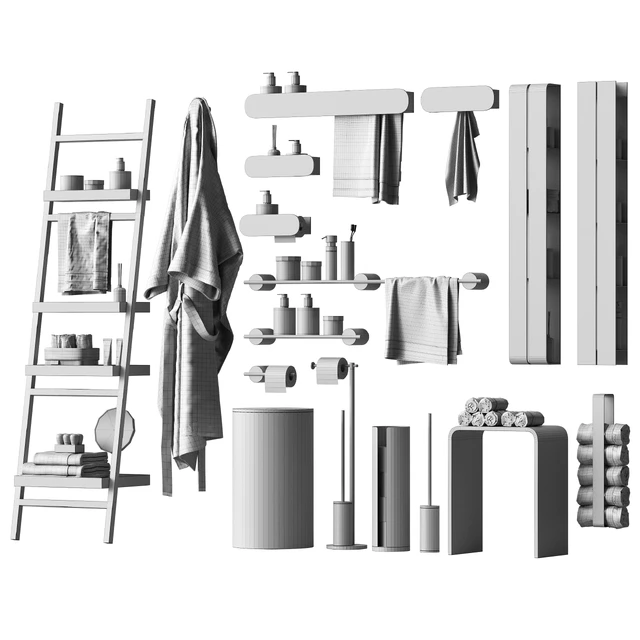 Set of bathroom accessories and decor 3 — Descargar