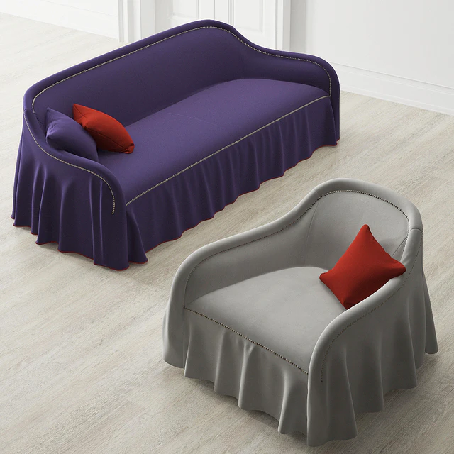 Sofa and chair BUSNELLI Arpege — Descargar