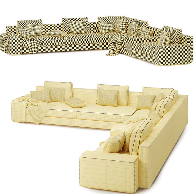 Daniels modular sofa set 02 by Minotti italia — Descargar