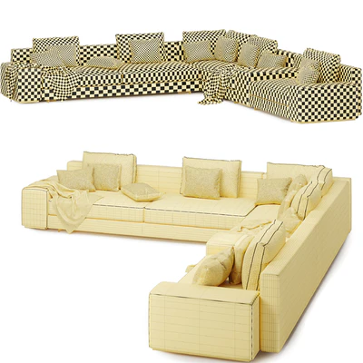 Daniels modular sofa set 02 by Minotti italia — Ver 3