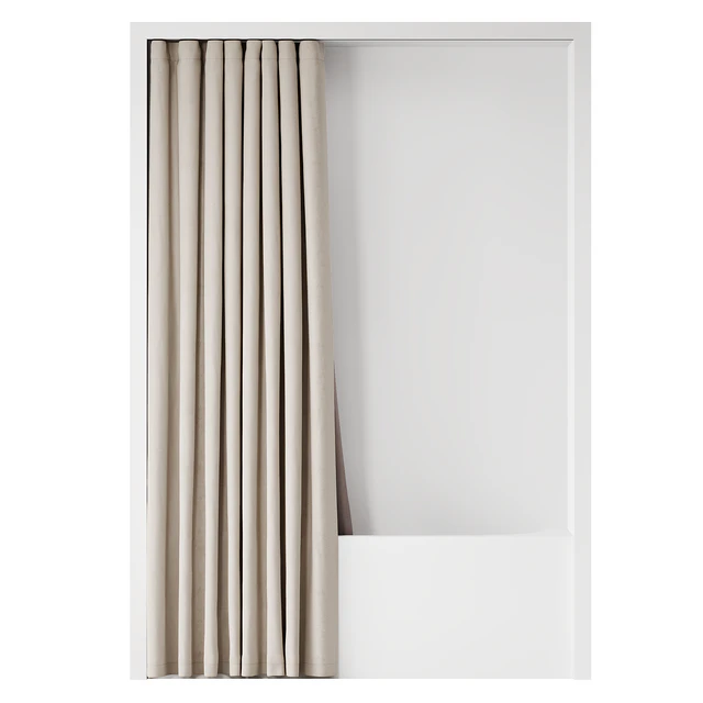 Double bath curtain on ceiling cornice — Descargar