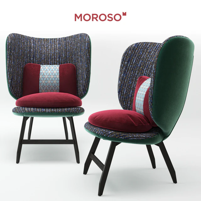 Ariel small armchair & Ayub armchair by Moroso — Скачать