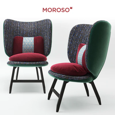 Ariel small armchair & Ayub armchair by Moroso — Вид 3