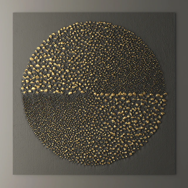 Декор для стены. Панель. 3D, декор для стены, картина, золото, люкс, luxury, декор, арт, современное искусство, абстракция, панно — Скачать