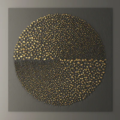 Декор для стены. Панель. 3D, декор для стены, картина, золото, люкс, luxury, декор, арт, современное искусство, абстракция, панно — Вид 1