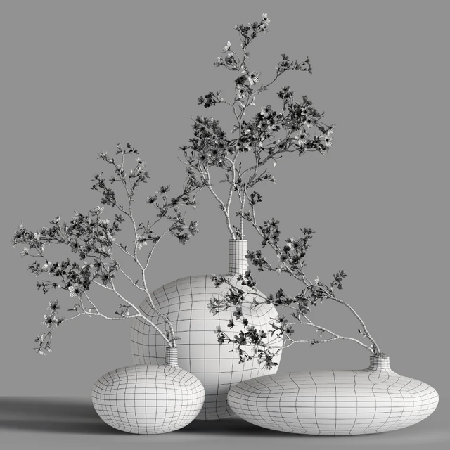 Cherry blossom branches in “Submarine” vases from 101cph — Descargar