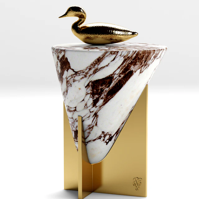 Minstrel small table and Rosemary leather armchair - Visionnaire Home Philosophy — Descargar