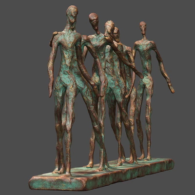 Abstract Family Camaraderie Decorative Showpiece Ornament — Ver 6