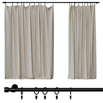 Curtains on clothespins — Ver 1