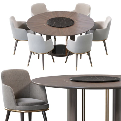 Sendai Round Dining Table and Misool Dining Chair — Вид 3