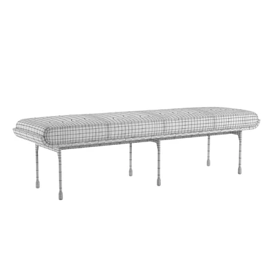 CB2 Juneau Leather And Metal Bench — Ver 2