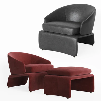 Halley Armchair & Ottoman Set Minotti — Вид 2
