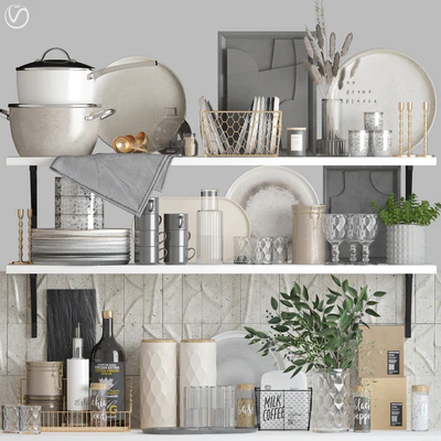 Декоративный набор для кухни 16. Vray — Вид 1