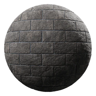 concrete blocks black split face 001 — Скачать