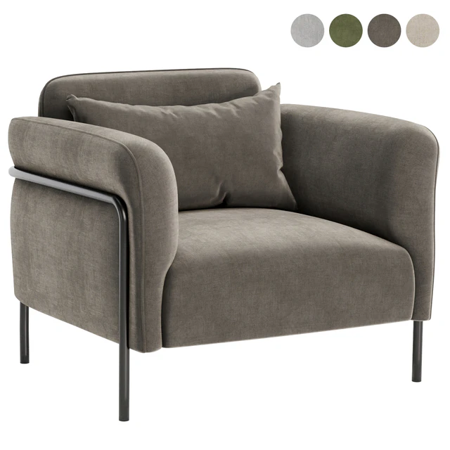Fauteuil in fluweel Alistair armchair — Descargar