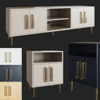 Odetta Media Console & Nightstand — Вид 1