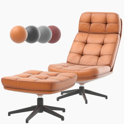 IKEA HAVBERG armchair and ottoman — Вид 1