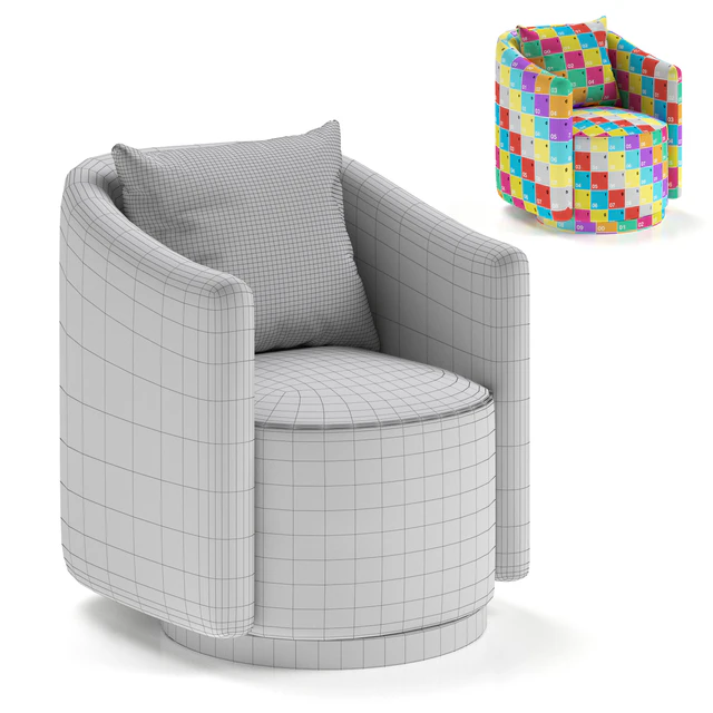 The chair rotating 48MY-2573 DBL from Garda Decor — Descargar