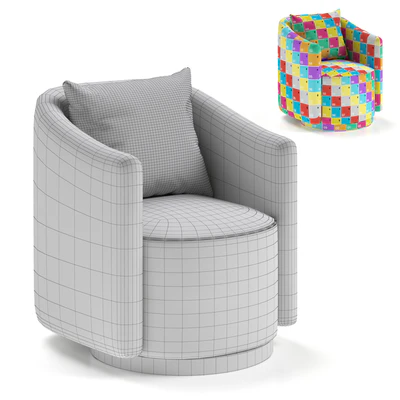 The chair rotating 48MY-2573 DBL from Garda Decor — Ver 2