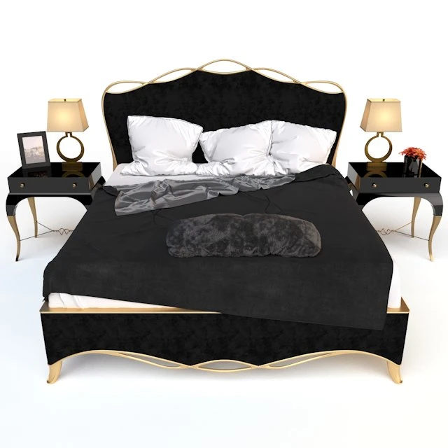 Caracole Ribbon bed & Parisian nightstand — Descargar
