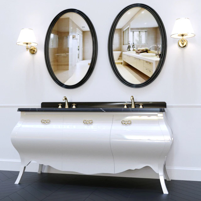 Комплект мебели Eurodesign Prestige  doppio lavabo /Белый окрашеный — Скачать