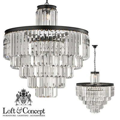 Люстра RH 1920s Odeon Clear Glass Fringe Chandelier - 6 rings — Вид 1