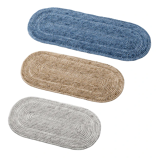 Natural Oval shape long Braided Jute Rug — Descargar