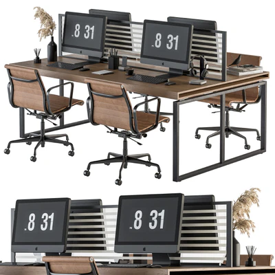 Office Furniture - employee Set 19 — Вид 1