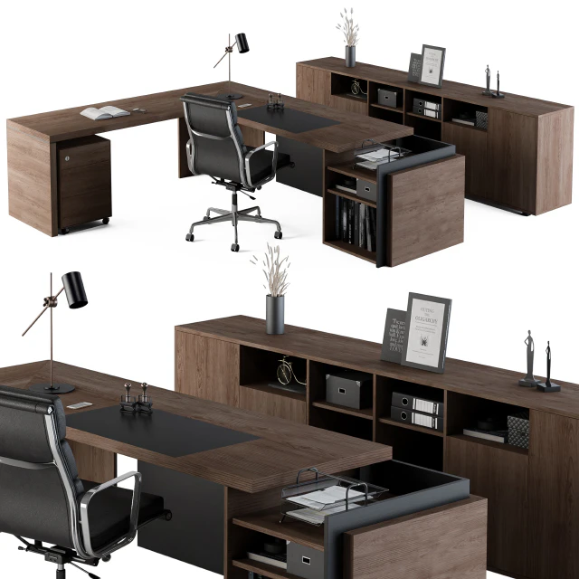 Office Furniture - Manager Set03 — Скачать