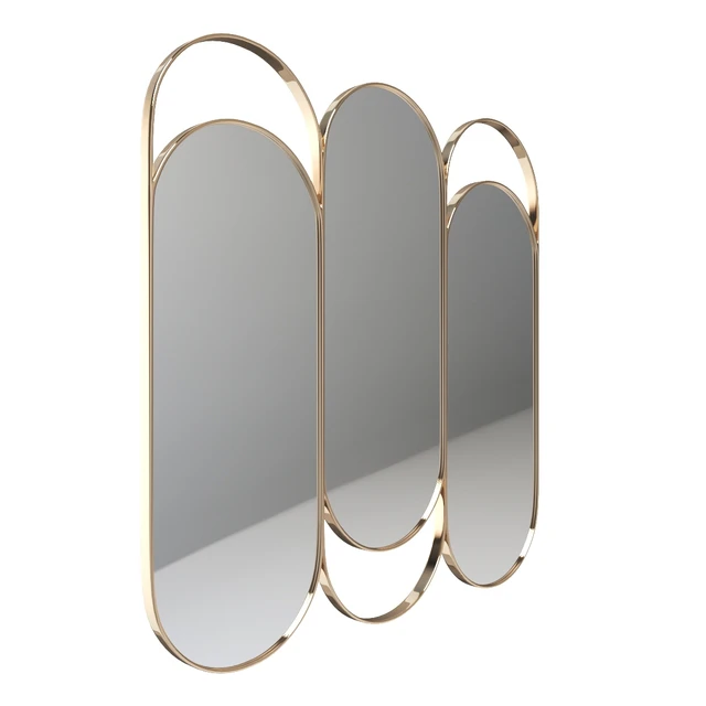 Triple mirror in brass, Alama La Redoute — Descargar