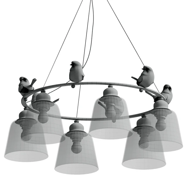 Подвесной светильник provence bird chandelier — Скачать