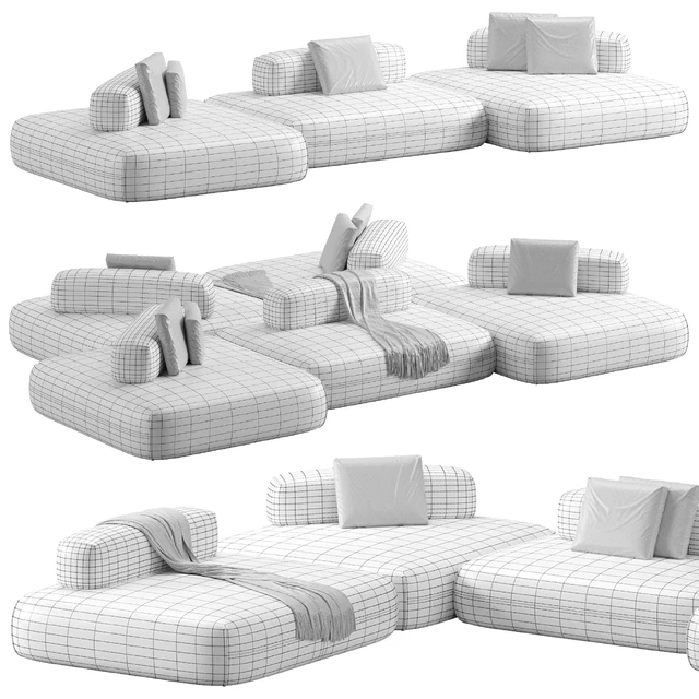 Modular sofa Flow Plus by Aatom — Descargar
