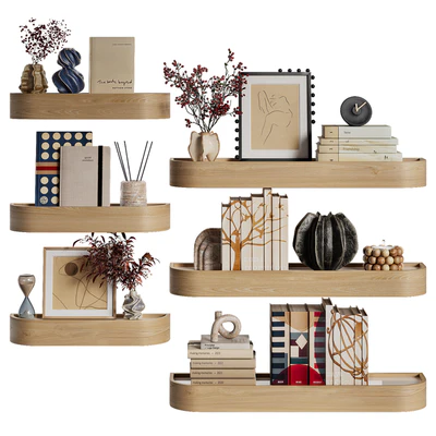 Shelves with decorative set — Ver 6