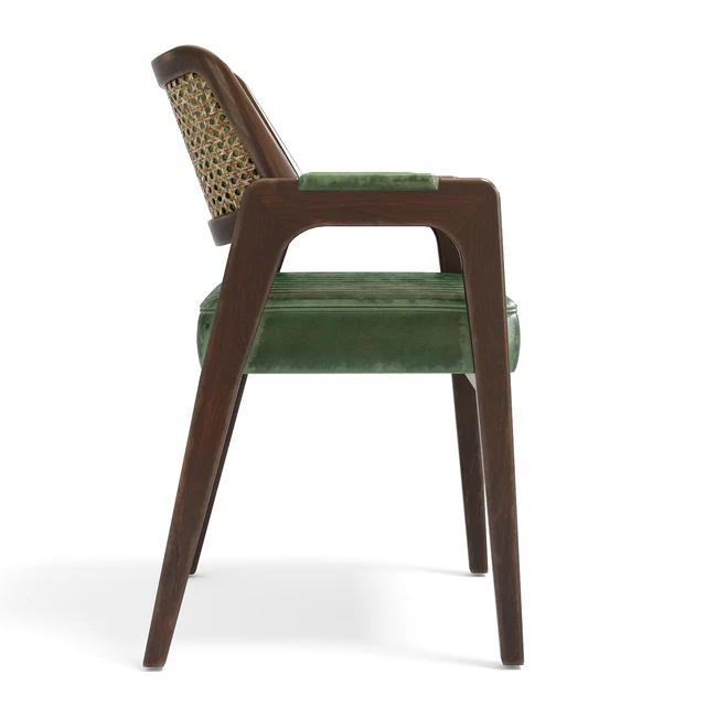 Aged chair Leta Notre Wicker with rattan back — Descargar