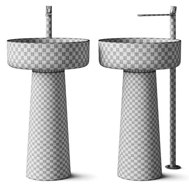 Antonio Lupi Albume Washbasin & Indigo Freestanding Mixer — Descargar