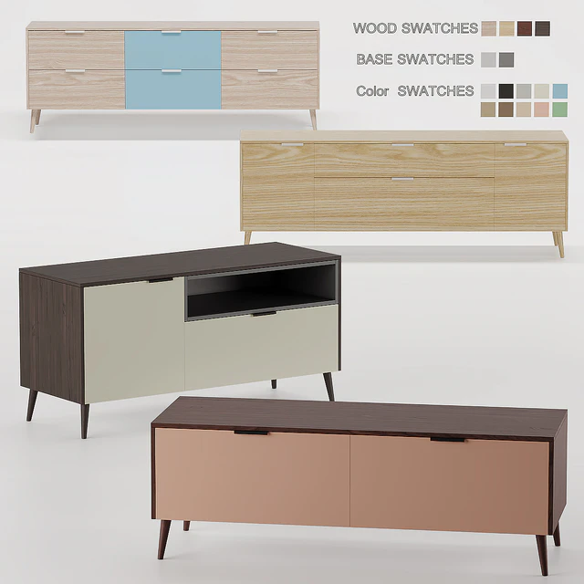 SD TV stand SK Design Olson Wood 1 — Download