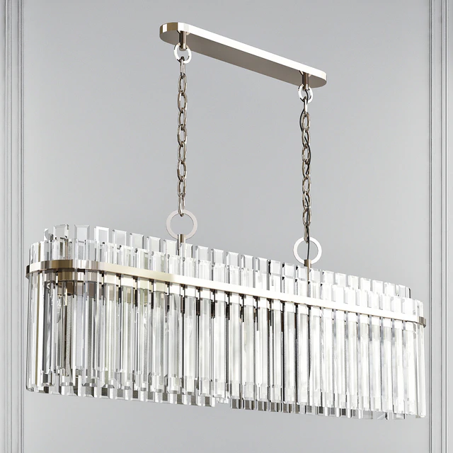 Beckett Burnished Brass 7 Light Linear Chandelier by Chapman & Myers — Descargar