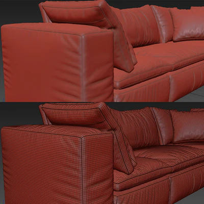 RH Cloud Modular Leather Sofa — Вид 3